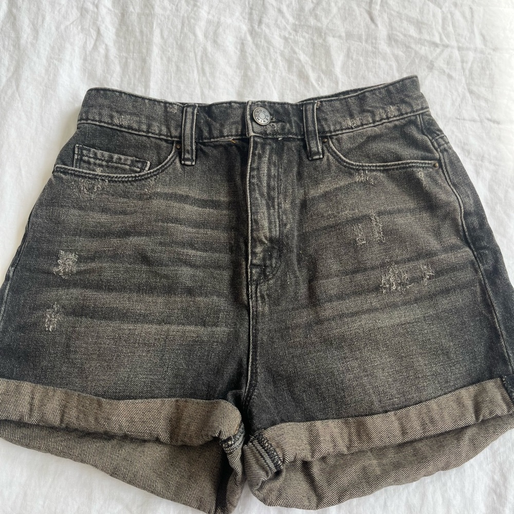 Black Jean Shorts